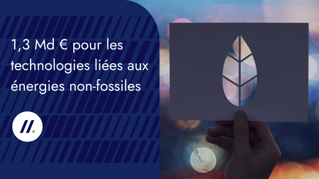 1,3 Md € pour les technologies liées aux énergies non-fossiles