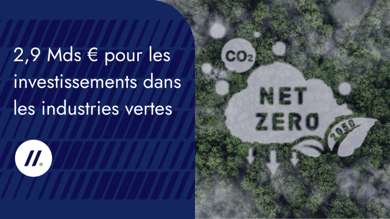Zéro émission nette : régime d&rsquo;aides de 2,9 milliards d&rsquo;euros pour les investissements dans les industries vertes